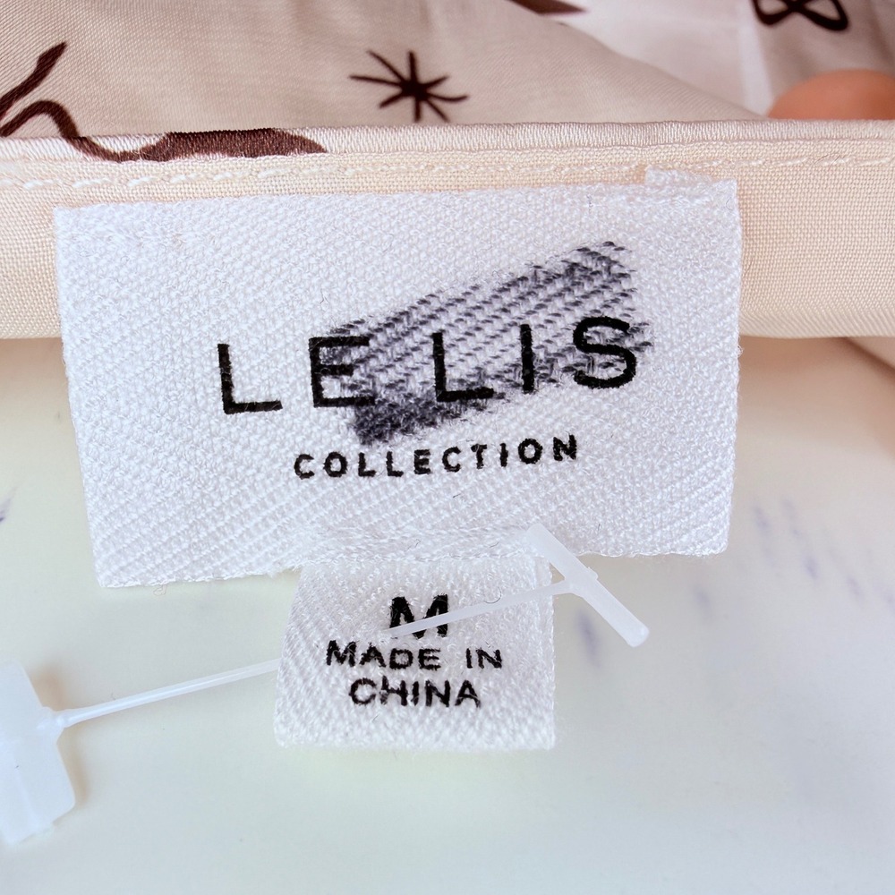 Lelis Collection Cami Tank Top Womens Medium Pink Western Cowboy Print Tie Front - Picture 3 of 9